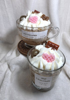 Forró csoki desszertgyertya